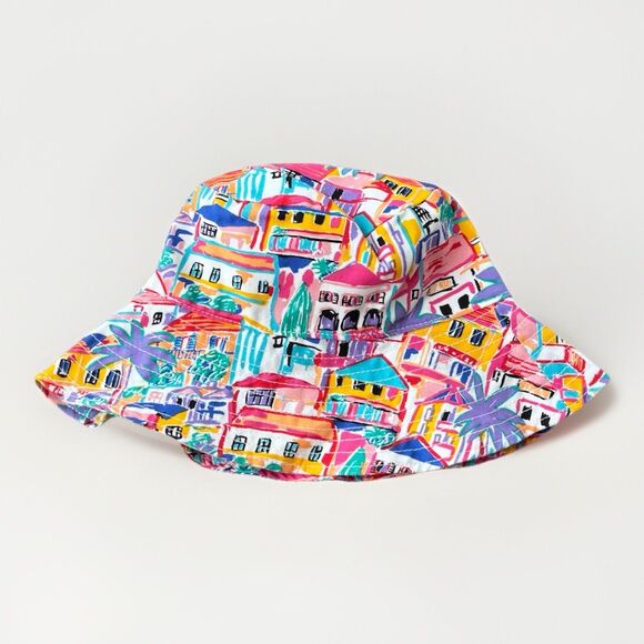 VTG Ken Done Art And Design Bucket Hat Deadstock Bright Colors NWT One Size - Picture 1 of 6